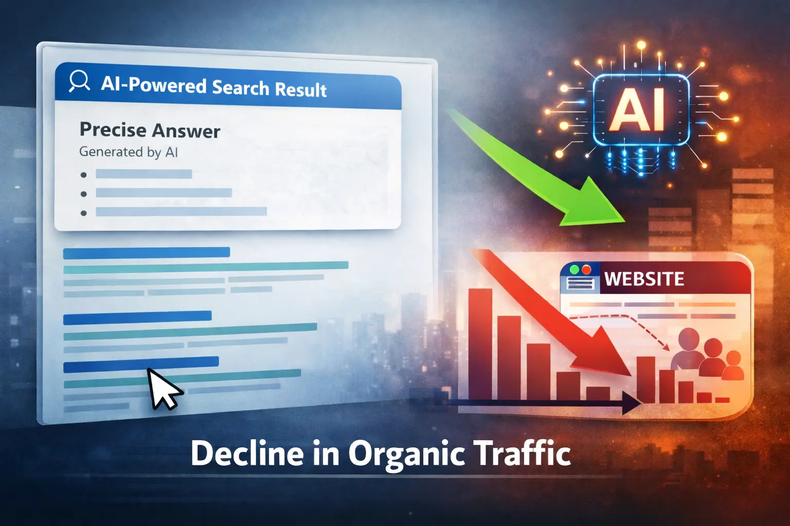 The Decline of Organic Search Traffic in the AI Era